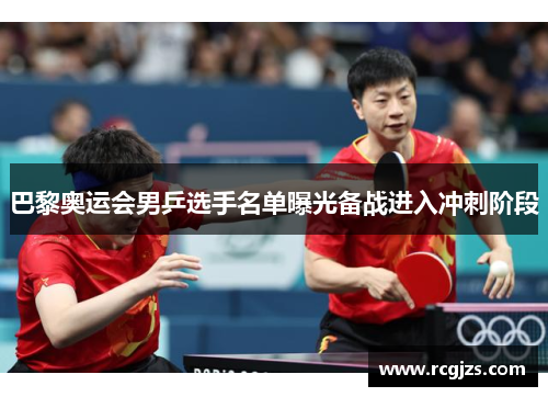 巴黎奥运会男乒选手名单曝光备战进入冲刺阶段